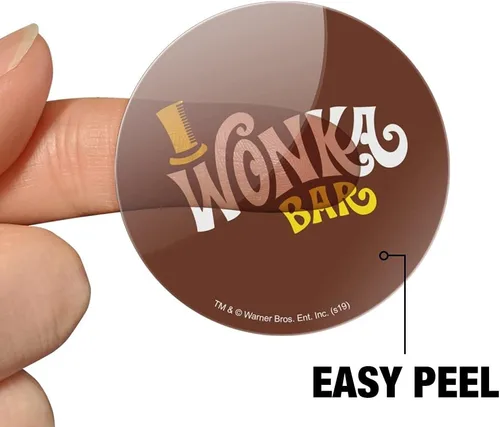 Miniatura 4 de Willy Wonka and The Chocolate Factory Wonka Bar Logo Planner Calendario Scrapbooking Craft Pegatinas