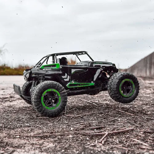 Miniatura 7 de BEZGAR TB142 - Coche de control remoto a escala 1:14, 12.4 mi/h 2WD todo terreno, vehículo eléctrico todoterreno con dos baterías recargables