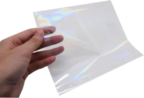Miniatura 5 de 6 agujeros transparentes de PVC con holograma y bolsillos para archivar hojas sueltas, carpeta de documentos, protector de hojas de página de papel