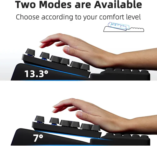 Miniatura 4 de Ospelelf - Soporte para teclado con reposamuñecas, cómodo soporte ergonómico para teclado para oficina y hogar Negro