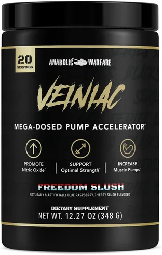 Anabolic Warfare Veiniac - Suplemento activador de bomba muscular sin estimulantes antes del entrenamiento con L-citrulina, betaína anhidra y AGMass