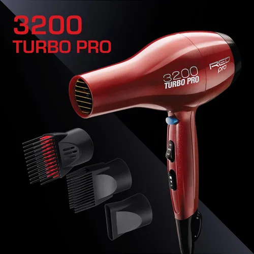 Miniatura 2 de Kiss Productos Red Pro 3200 Turbo Pro Detangler Secador de CA con 3 accesorios de peinado adicionales