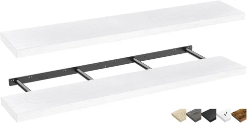 Miniatura 23 de QEEIG Estantes flotantes para pared de 23.6 pulgadas de largo, estante montado en la pared, baño, cocina, sala de estar, dormitorio, granja, A.