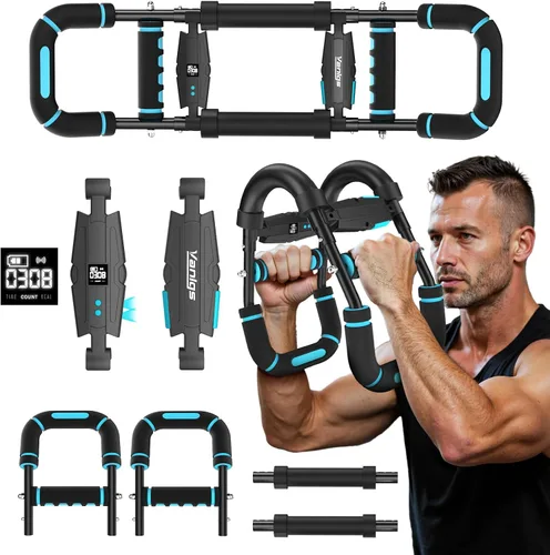 Miniatura 8 de Twister Arm Trainer for Men, Chest Workout Equipment 5-Level Adjustable (40-130lb) with Ergonomic 27° Targets Biceps/Clip/Thigh, Portable Exerciser