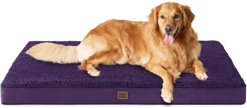 Miniatura 62 de EHEYCIGA Cama ortopédica de espuma para perros grandes, 35 pulgadas de largo x 23 pulgadas de ancho x 3.5 pulgadas de alto, gris claro