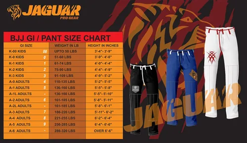 Miniatura 5 de Jaguar PRO Gear Pantalones de Jiu-Jitsu de peso ligero, lona de algodón de 10 onzas para Jiu Jitsu brasileño