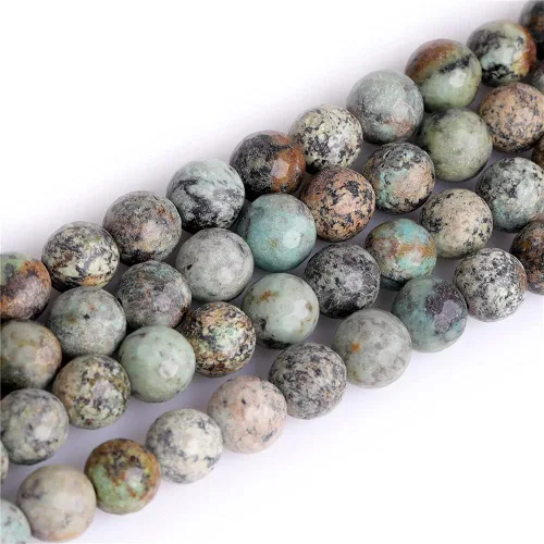 JOE FOREMAN Cuentas sueltas redondas facetadas redondas de 0.079 pulgadas de color azul África turquesa semipreciosa para hacer joyas, suministros