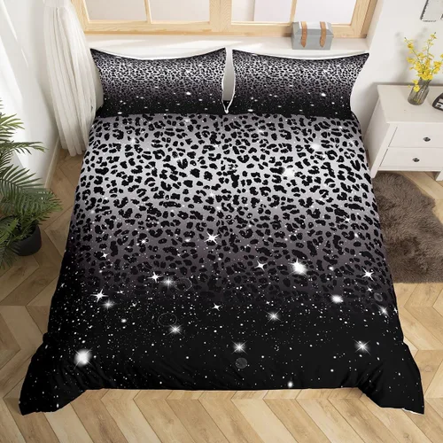Miniatura 19 de Funda de edredón de caballo blanco y marrón, juego de ropa de cama 3D de animales de granja occidental para niñas y niños, funda de edredón