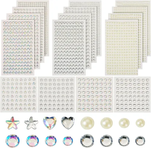 Miniatura 14 de Craftdady 5500 diamantes de imitación de cristal facetado de 0.079 pulgadas, 11 colores puntiagudos en la parte posterior, piedras natales