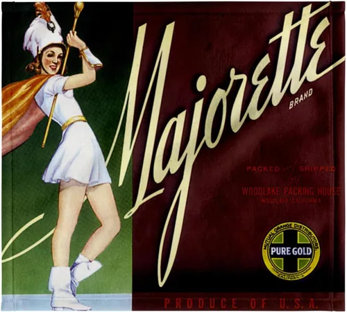 3dRose Paño de lavado de 11 x 12 pulgadas para cara y cuerpo – Vintage Majorette Brand Produce Woodlake California BLN Etiquetas vintage para cajas