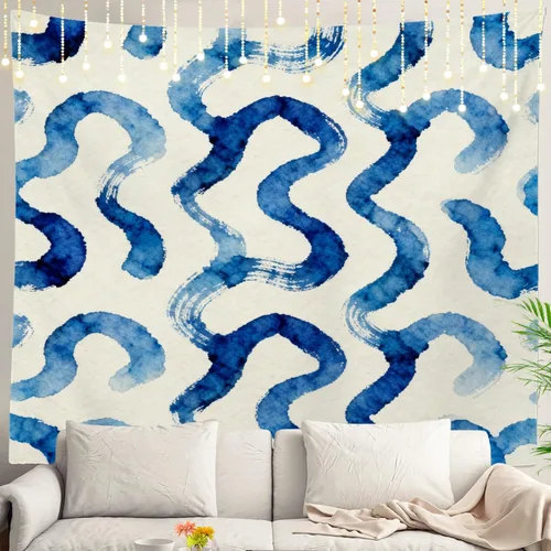 Miniatura 92 de Shrahala Tapiz de pared con paisaje de lago de otoño, bosque amarillo, para colgar en la pared, tapiz grande, decoración de fibra de poliéster