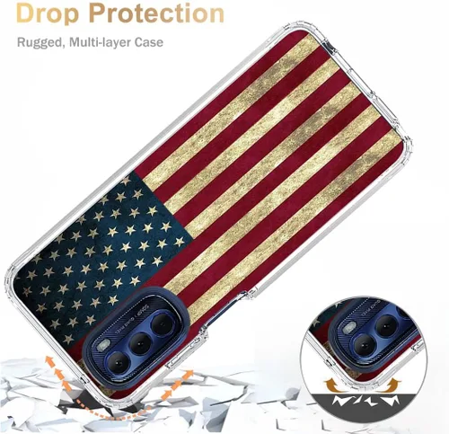 Miniatura 7 de Funda para Moto G Stylus 2022 4G, XT2211 con protector de pantalla de vidrio templado, funda protectora de cuerpo completo con bonito