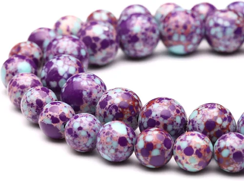 Miniatura 6 de Youngbling Cuentas de cristal natural para hacer joyas, cuentas de cuarzo rutilado dorado pulido redondo de piedra lisa de 8 mm, cuentas de piedra
