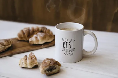 Miniatura 2 de Dotain Taza de café para abuela, regalos para abuela, regalos de cumpleaños, cerámica de 11 onzas, la mejor del mundo