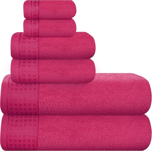 Miniatura 17 de GLAMBURG Juego de 2 toallas de baño de gran tamaño 100% algodón, 28 x 55 pulgadas, ultra suaves, altamente absorbentes, compactas, de secado rápido