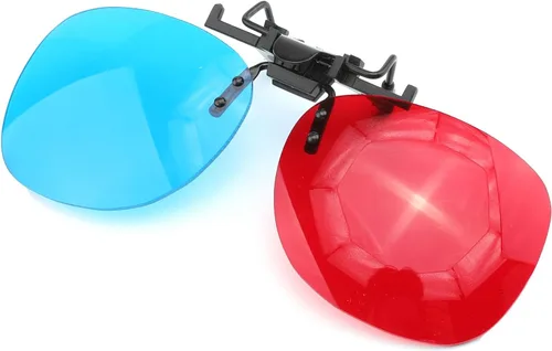 Miniatura 10 de Othmro 10 gafas duraderas estilo 3D 3D, gafas de visión 3D, gafas de juego de películas 3D, gafas 3D rojo-rojas, marco de cartón, lente de resina