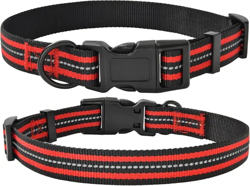 Miniatura 32 de Mile High Life Collar para perro Collares reflectantes de nailon para perros Collares ligeros para cachorros Collares rosados para perros 3