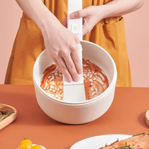 Miniatura 5 de Drizzle Olla Caliente Eléctrica con Vaporizador 1.8L Multifuncional Antiadherente para Oficina y Dormitorio Cocina Portátil Olla de Ramen