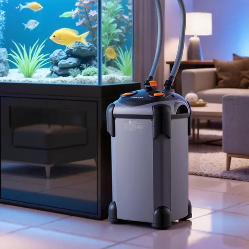Miniatura 8 de VEVOR Filtro de recipiente de 224.5 GPH, filtro externo de acuario de 3 etapas con potente bomba, máquina de limpieza de circulación de agua