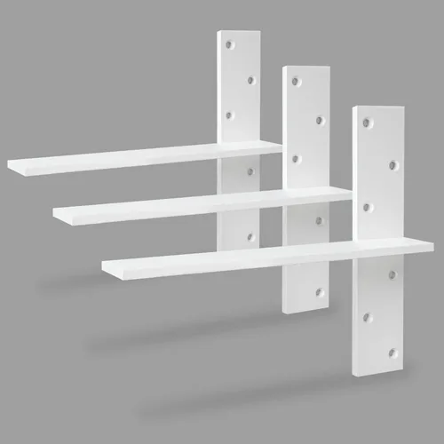 Miniatura 20 de Soporte de encimera colgante gratuito de 8 pulgadas de largo x 2.5 pulgadas de ancho, paquete de 2 soportes de estante de pared flotante oculto