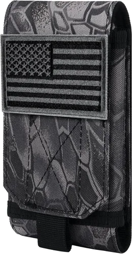Miniatura 17 de Funda Táctica Molle para Teléfono, Funda de Cinturón con Asa de Bucle Resistente con Parche de Bandera para iPhone 17 Pro Max/Air/17 Pro/17/16 Pro