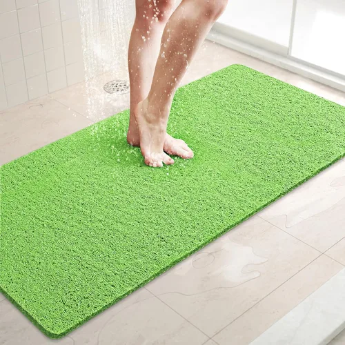 Miniatura 76 de LuxStep - Tapete de ducha, de 24 x 36 pulgadas, tapete de baño antideslizante con drenaje, tapete de baño de cloruro de polivinilo, de secado Gris