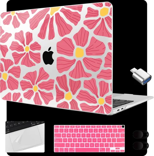 Miniatura 52 de MEEgoodo para MacBook Air de 13.3 pulgadas, funda 2021 2020 2019 2018 A2337 M1 A2179 A1932, carcasa transparente para MacBook Air M1, carcasa dura