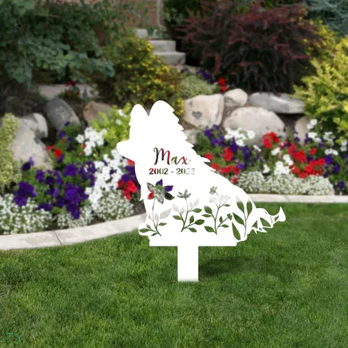 Miniatura 11 de Estaca de jardín para perro Shih Tzu personalizada con corazón, recuerdo de mascotas, corazón infinito, regalo para los amantes de los perros Shih