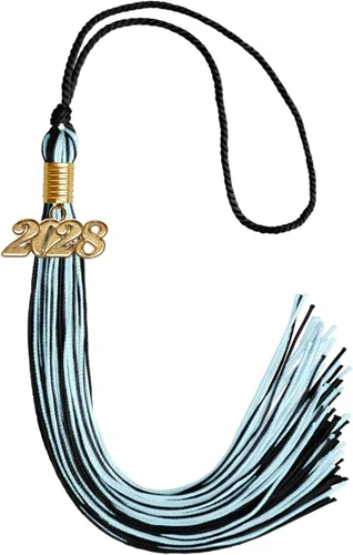 Miniatura 236 de Endea Graduation - Borla de doble color mixto con fecha dorada (negro/dorado antiguo, 2021)