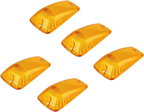 AEagle 5pcs parte superior lámpara de techo Cab Remoción Marcador Cover lente para 1988 – 2002 Chevy/GMC C/K1500/2500/3500/4500/5500/6500/7500 Ámbar
