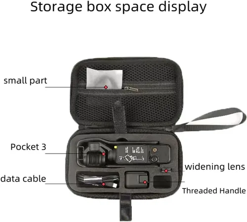 Miniatura 2 de Funda de transporte para DJI Osmo Pocket 3, bolsa de almacenamiento protectora para funda de cámara de cardán de bolsillo 3, bolsa de embrague Gris