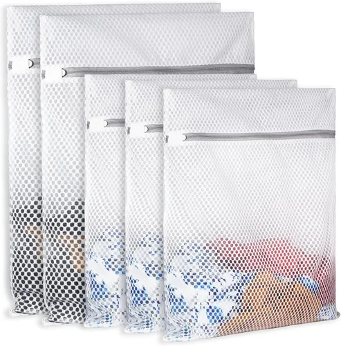 SUERIV Bolsa de lavandería extragrande de malla de nido de abeja de 125gsm, tela de red duradera y reutilizable para lavado delicado, bolsa de