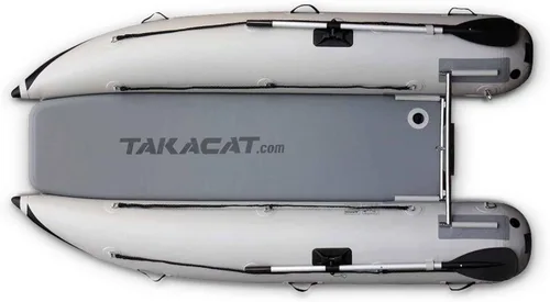 380LX - Bote inflable para 6 personas, diseño de arco abierto ultraportátil, 12.5 ft, gris