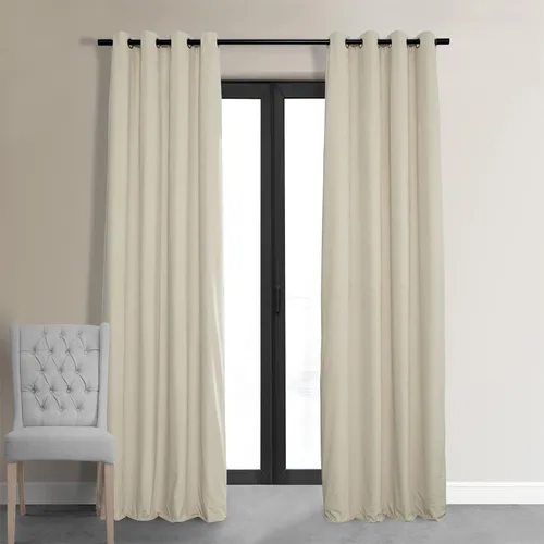 Miniatura 20 de Half Price Drapes VPCH-110602-84-GRBO cortinas oscurecedoras de ojales terciopelo