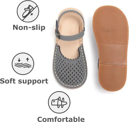 Miniatura 213 de THEE BRON Sandalias cómodas para niñas, zapatos para niños, sandalias rellenas