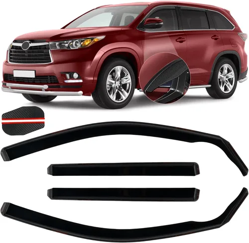 Miniatura 21 de Protectores de lluvia in Channel para Jeep Grand Cherokee L 2021, 2022, 2023, 2024, 2025 2026, deflectores de viento laterales duraderos, viseras