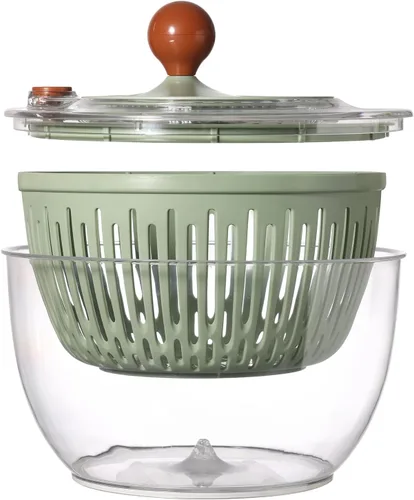 Miniatura 6 de Molinillo de ensalada, lechuga de tamaño mediano y colador, lavadora multiusos con tapa, 160 onzas