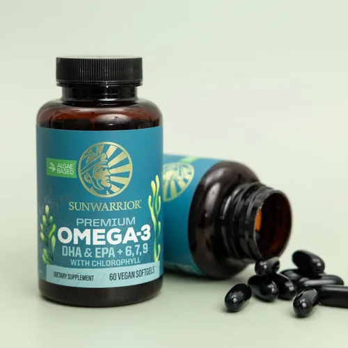 Miniatura 6 de Sunwarrior Suplemento vegano Omega 3 DHA y EPA Aceite de algas Alternativa preferida al aceite de pescado Apoya la salud cerebral