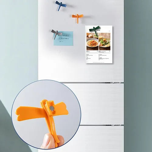 Miniatura 3 de Paquete de 4 ganchos magnéticos, ganchos adhesivos de pared de 22 libras (máx.), ganchos multifuncionales extraíbles de libélula multifunción