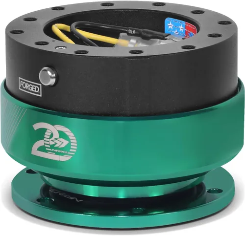 Miniatura 13 de NRG Innovations Gen 2.0 Adaptador de liberación rápida para volante de 6 orificios con pernos de montaje, liberación rápida - cuerpo negro/anillo