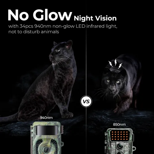 Miniatura 4 de K&F Concept Cámara de rastreo 4K 48MP, cámara de juego con visión nocturna sin brillo, tiempo de disparo de 0.1s, lente ancha de 120°, impermeable