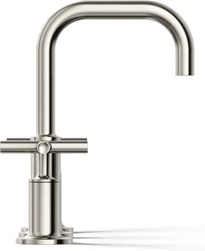 Miniatura 9 de Kohler K-14410-4-BGD Purist - Grifo para lavabo de baño con manijas de palanca baja y boquilla baja, 14406-3-SN Níquel pulido vibrante