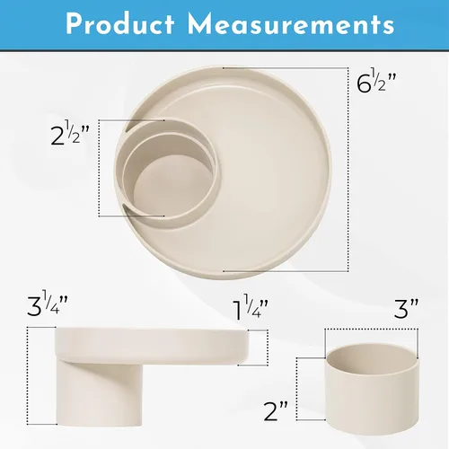Miniatura 4 de My Travel Tray Round, fabricado en Estados Unidos. Convierte el portavasos existente en bandeja y portavasos para asiento de automóvil para niños