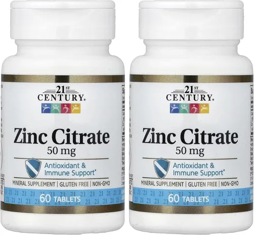 Miniatura 3 de 21st Century Healthcare - Tabletas de citrato de zinc de 50 mg, 60