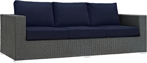 Miniatura 5 de Modway - Sillón para exteriores lonas rojas
