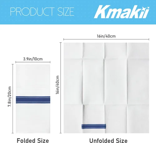 Miniatura 2 de KMAKII Servilletas desechables de papel con bolsillo integrado para cubiertos desechables para fiestas, bodas, eventos, tacto de lino, 16 x 16