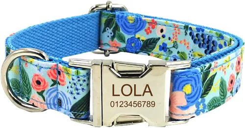 Miniatura 11 de Collar de perro personalizado, grabado personalizado con nombre de mascota, número de teléfono, etiqueta de identificación para razas pequeñas