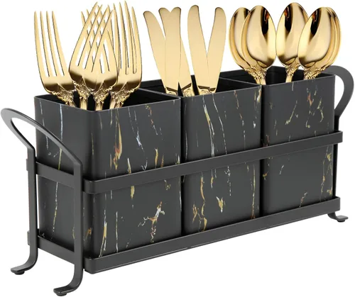 Miniatura 10 de NelyBet Organizador de cubiertos, cubiertos, organizador de utensilios de cocina y cajón de cubiertos para tenedores, cucharas, cuchillos - Perfecto