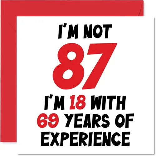 Miniatura 69 de Tarjeta de cumpleaños número 100 para mujeres y hombres, no 100, soy 18 con 82 años de experiencia, divertida tarjeta de felicitación de feliz