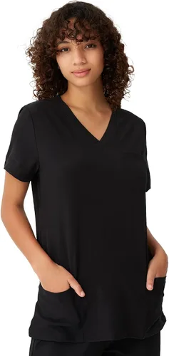 Miniatura 6 de floralhue Uniformes médicos para mujeres, blusas de uniforme médico suaves con cuello en V, uniforme médico elástico con 4 bolsillos, transpirable